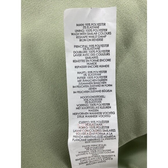 NASTY GAL Jacket Blazer Women 6 Sage Green Double Breast Exaggerated Shoulder - Picture 4 of 6